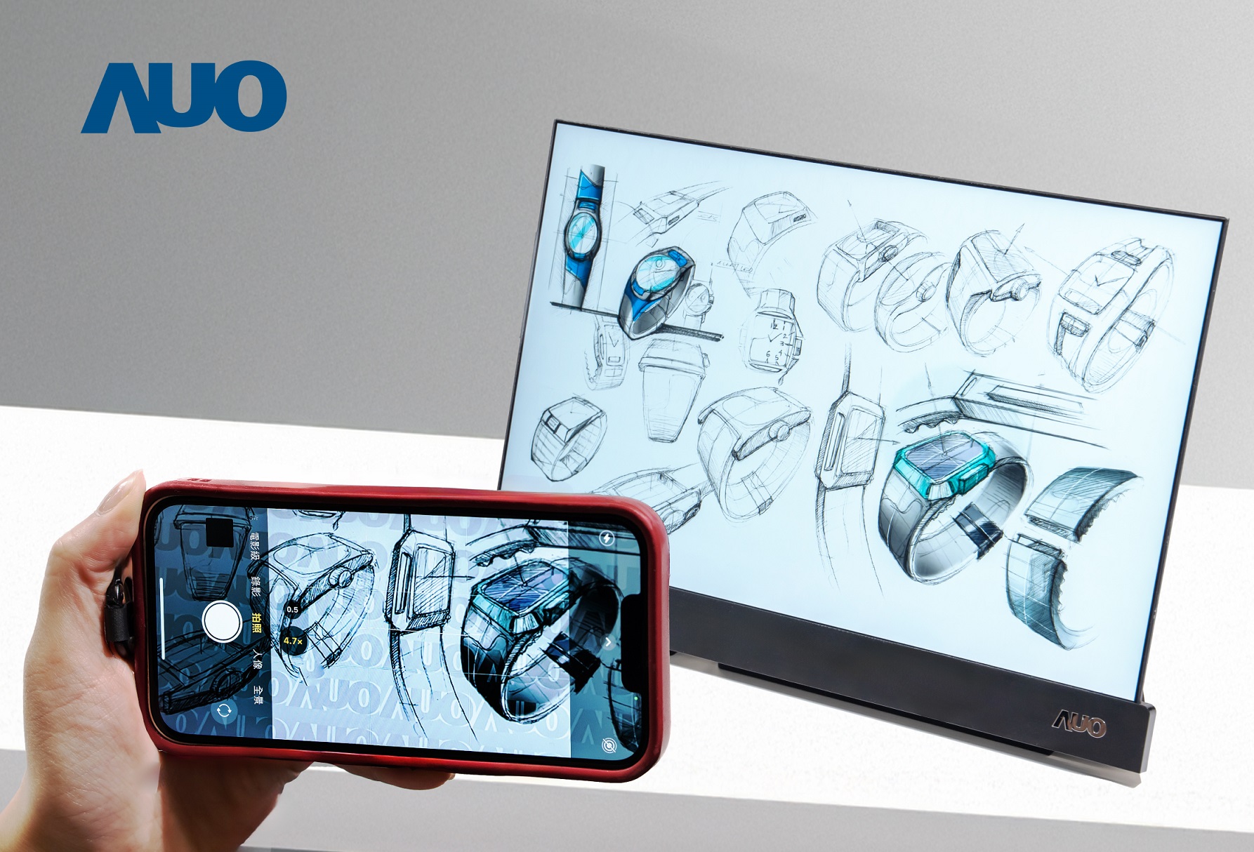 友達16吋防窺顯示器，採用人眼無法察覺、相機拍攝時才顯現的隱藏式浮水印技術，未來可結合AI鏡頭偵測周圍環境，即時開啟或關閉浮水印，大幅提升在公共場域使用顯示器的安全性